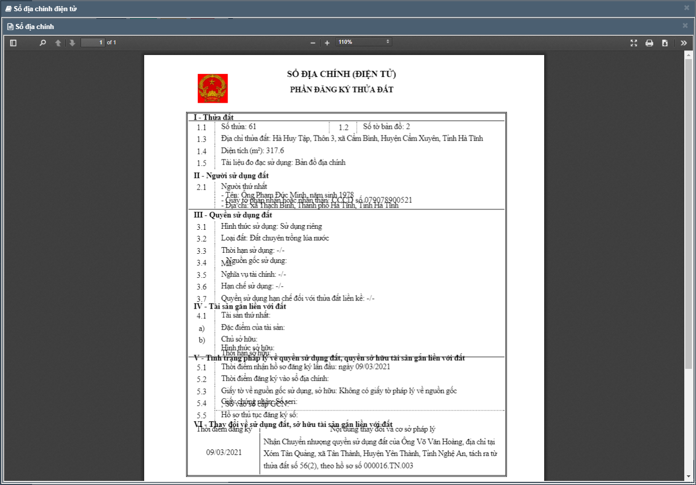 Sổ địa chính Sổ địa chính