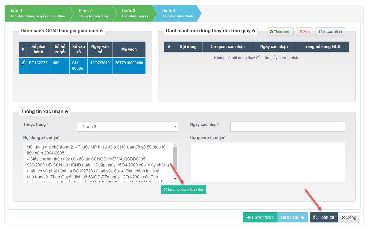 Xác nhận Đính chính giấy chứng nhận Xác nhận Đính chính giấy chứng nhận