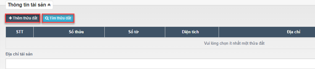 Thông tin tài sản